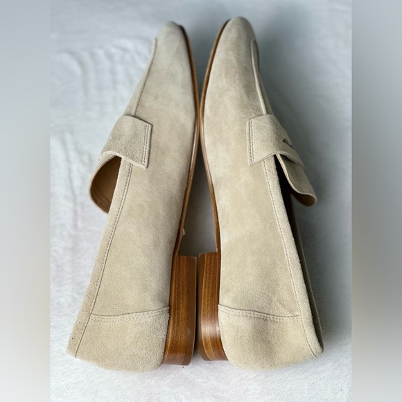 Quince Italian Suede Penny Loafer In Almond Size 9 - Picture 5 of 9